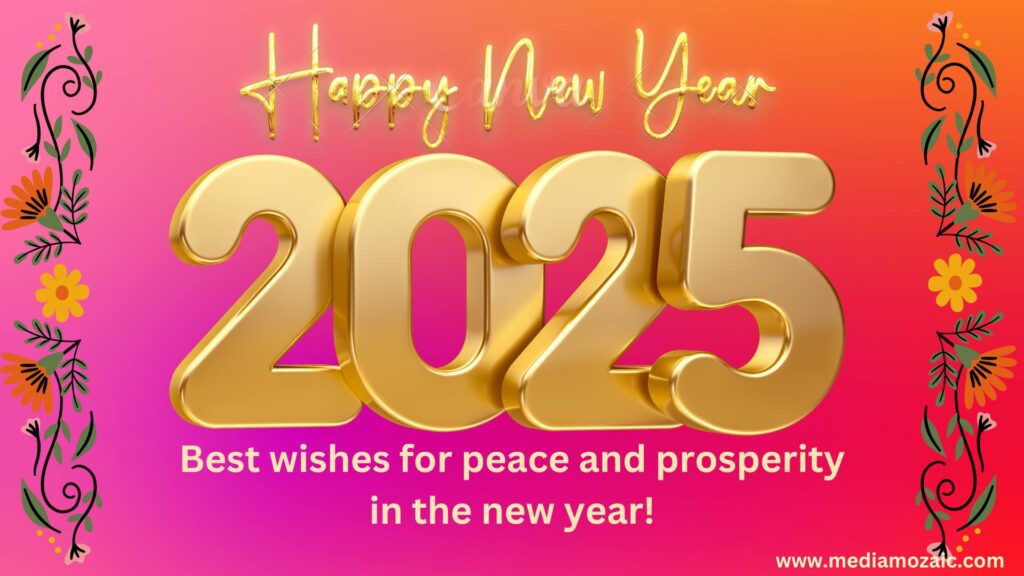 Happy New Year 2025 Desktop Wallpaper, Free downloadable New Year Cards & Images