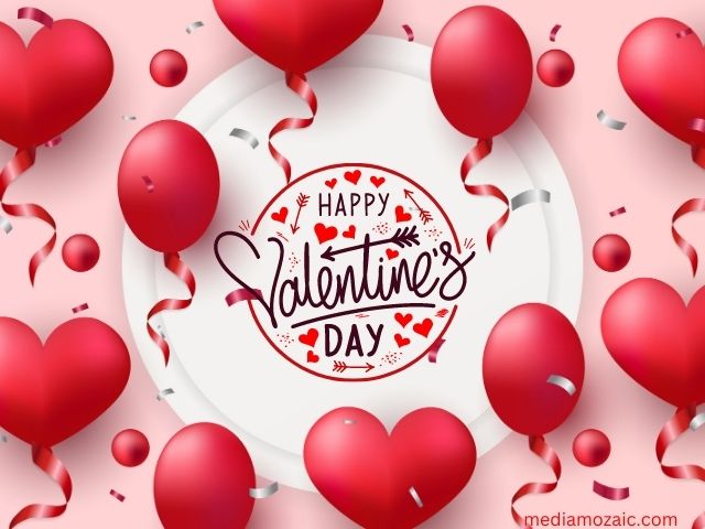 valentines day balloons background