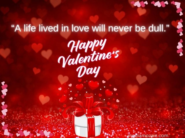 Happy valentines day photo with quotation