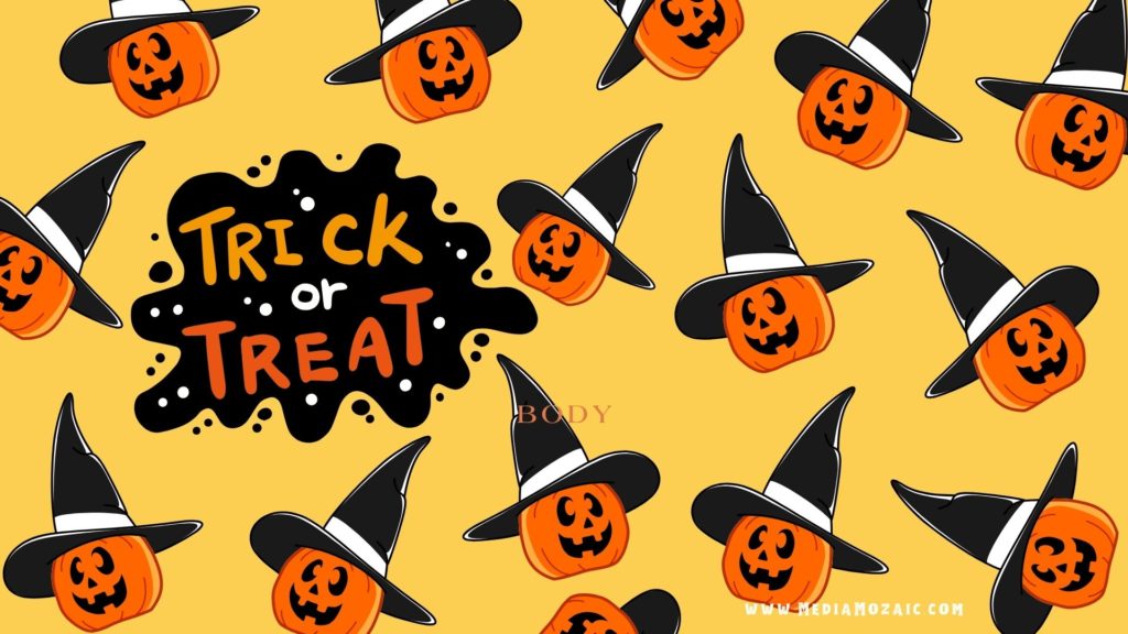 Trick or treat wallpaper, halloween computer background,halloween background computer