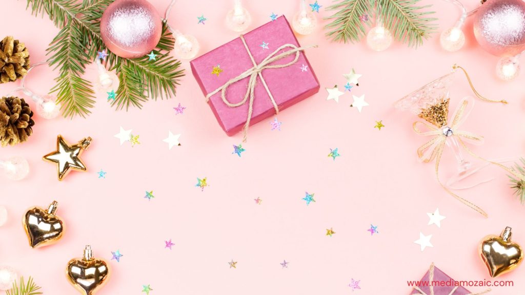 aesthetic wallpapers Christmas , Pink Christmas background desktop,free christmas background wallpaper