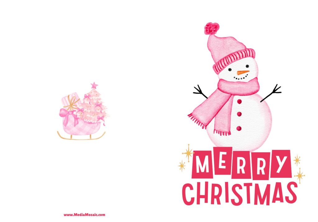 Printable Christmas Cards | Merry Christmas Cards for Printing | Free christmas Cards to Download 23 printable christmas cards, portrait printable card for christmas, free christmas printable, pink christmas card, girly holiday card, watercolor snowman, pastel winter printable, soft christmas greeting,merry christmas cards for free, christmas card printable free, christmas cards to print free, christmas card printable, free xmas cards to download, merry christmas card free, free print christmas cards, christmas cards printable, free christmas cards printable