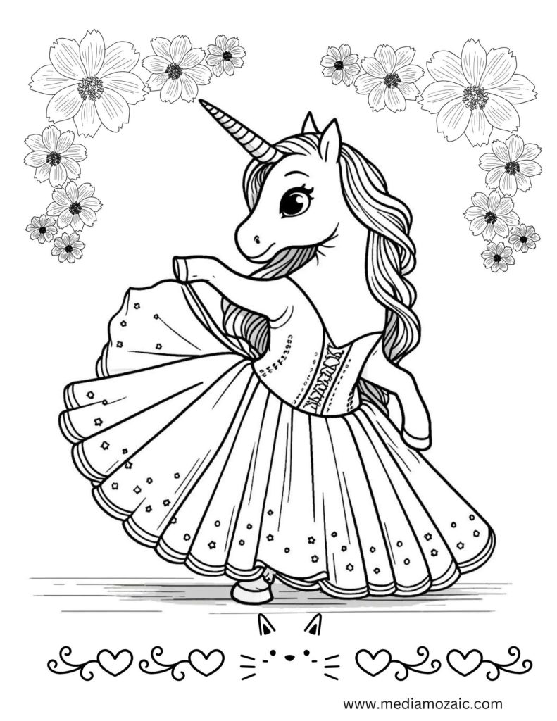 Unicorn Coloring Pages, cute Unicorn Coloring Pages