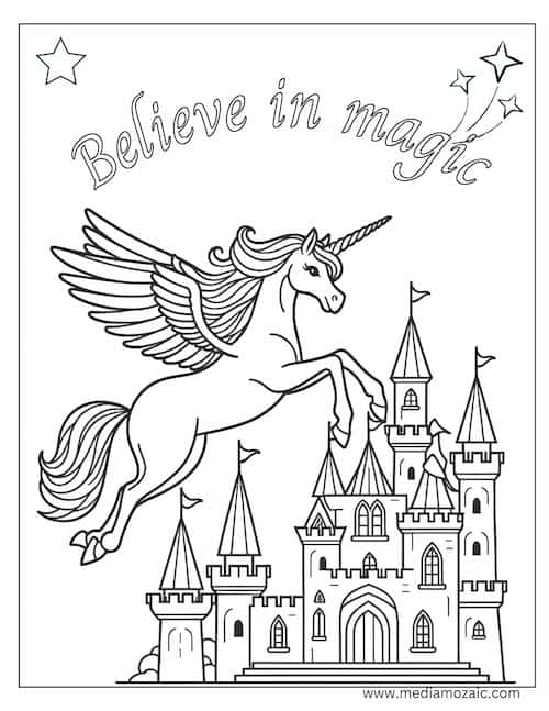 70 Unicorn Coloring Pages (Free Printable PDFs) 49 believe in magic unicorn images for coloring,