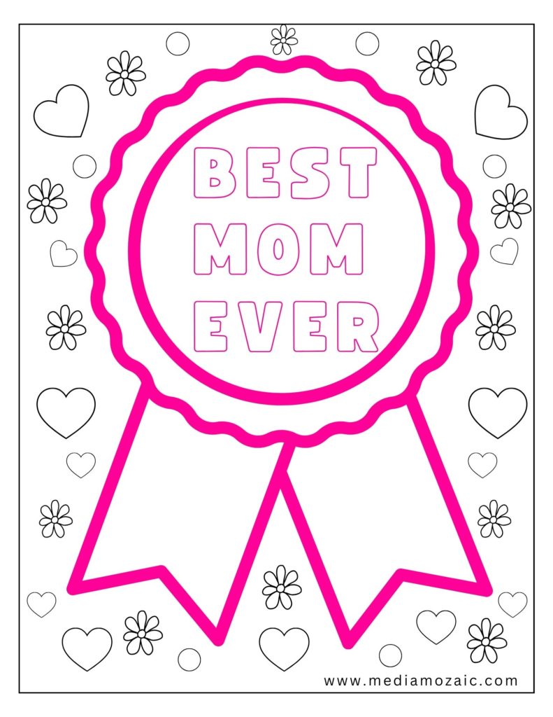 best mom ever image to color, mother's day coloring pages, best mom ever coloring page, mother coloring pages