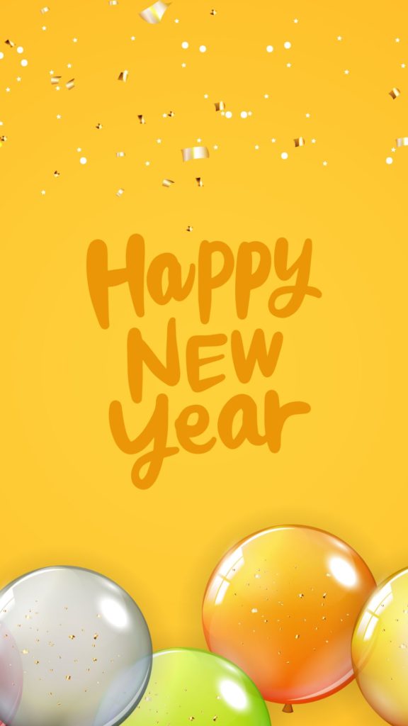 orange new year wallpaper background, new year wallpaper for iPhone