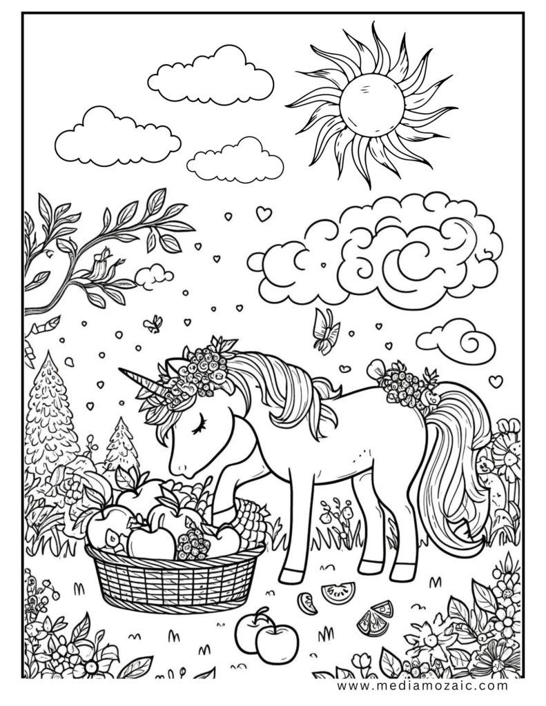 cute unicorn coloring pages, unicorn coloring page free printable, free printables