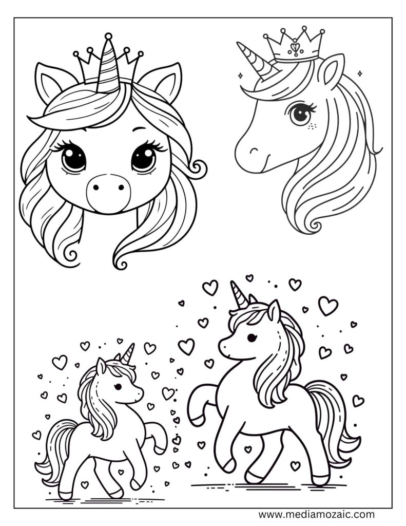 unicorn faces image to color