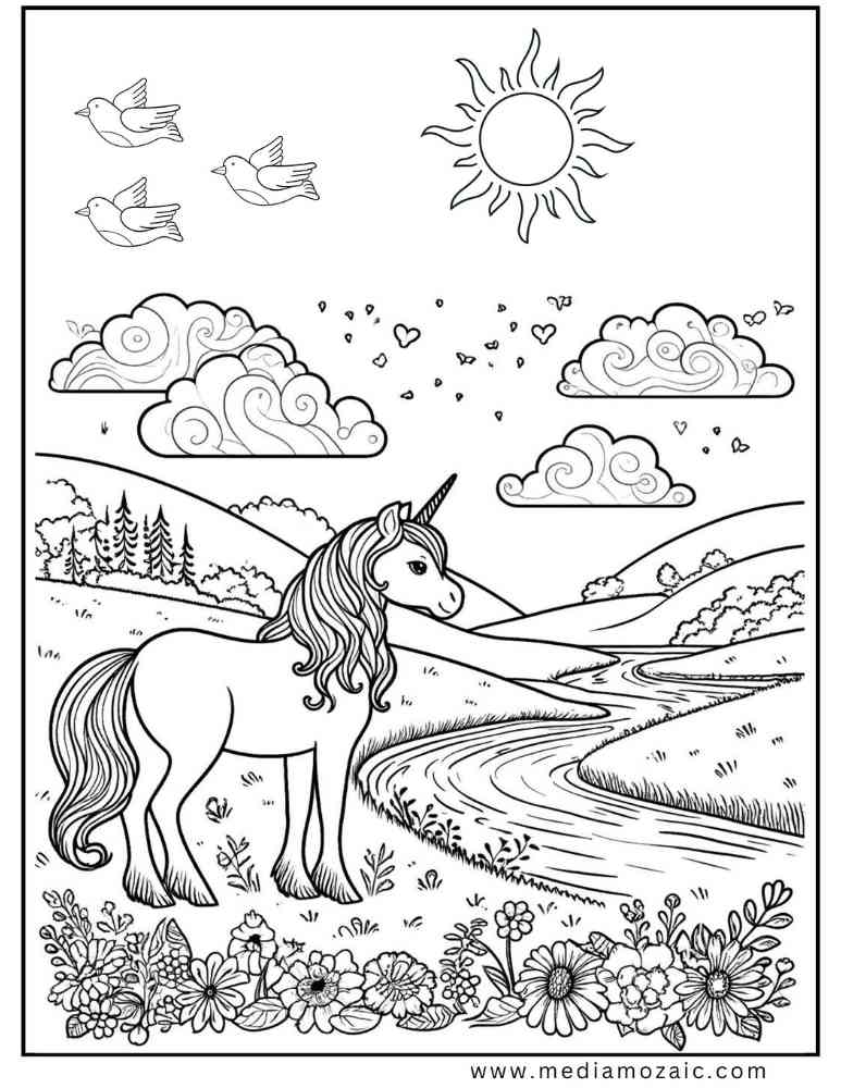 70 Unicorn Coloring Pages (Free Printable PDFs) 23 unicorn colouring images for kids, classic Unicorn Coloring Pages, alicorn coloring page,