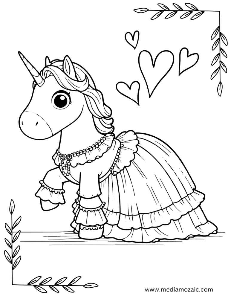 70 Unicorn Coloring Pages (Free Printable PDFs) 14 cute unicorn coloring pages,unicorn coloring pages, two Unicorn Coloring Pages free