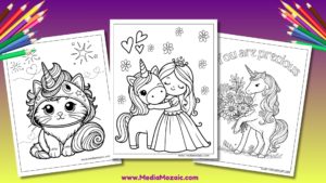 Unicorn Coloring Pages for kids