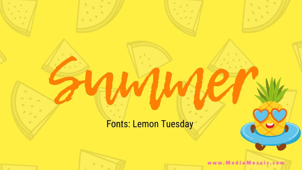 lemon Tuesday font, font for summer, Canva summer fonts, beach fonts, cute summer fonts, handwritten summer fonts, Beach fonts canva