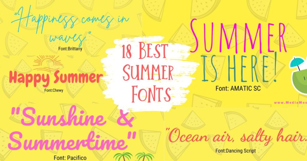 18 Best Summer Fonts Canva | Beach Fonts Canva