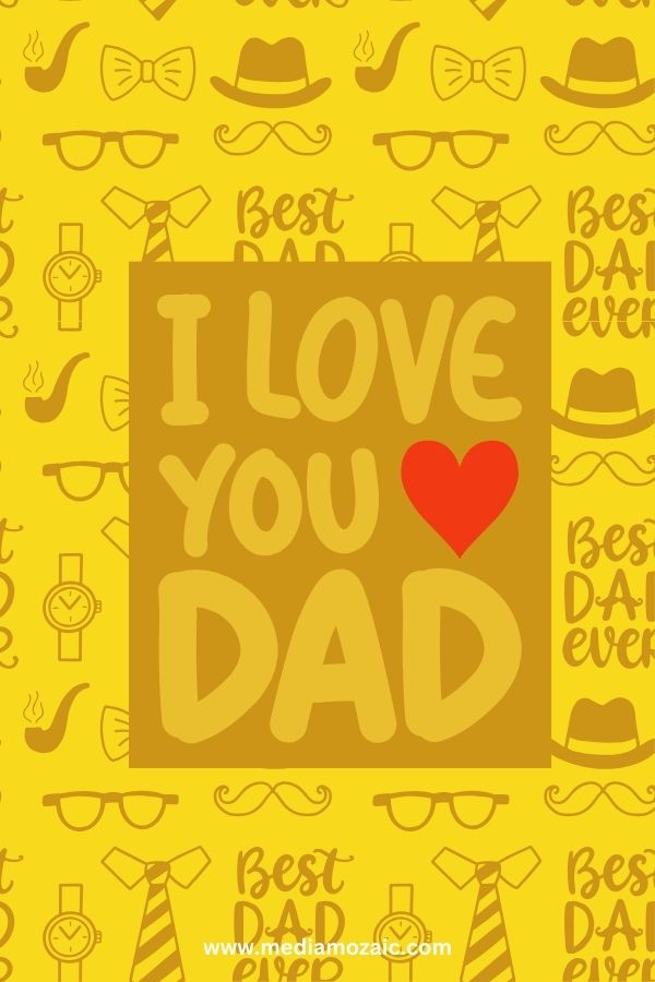 I love you dad image with best dads day wallpaper, dads day iPhone wallpaper,father's day 2024 quotes,world father's day 2024