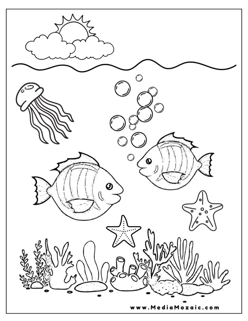  cute ocean coloring pages, cute fish coloring pages, ,free printable ocean coloring pages,under the sea coloring pages free