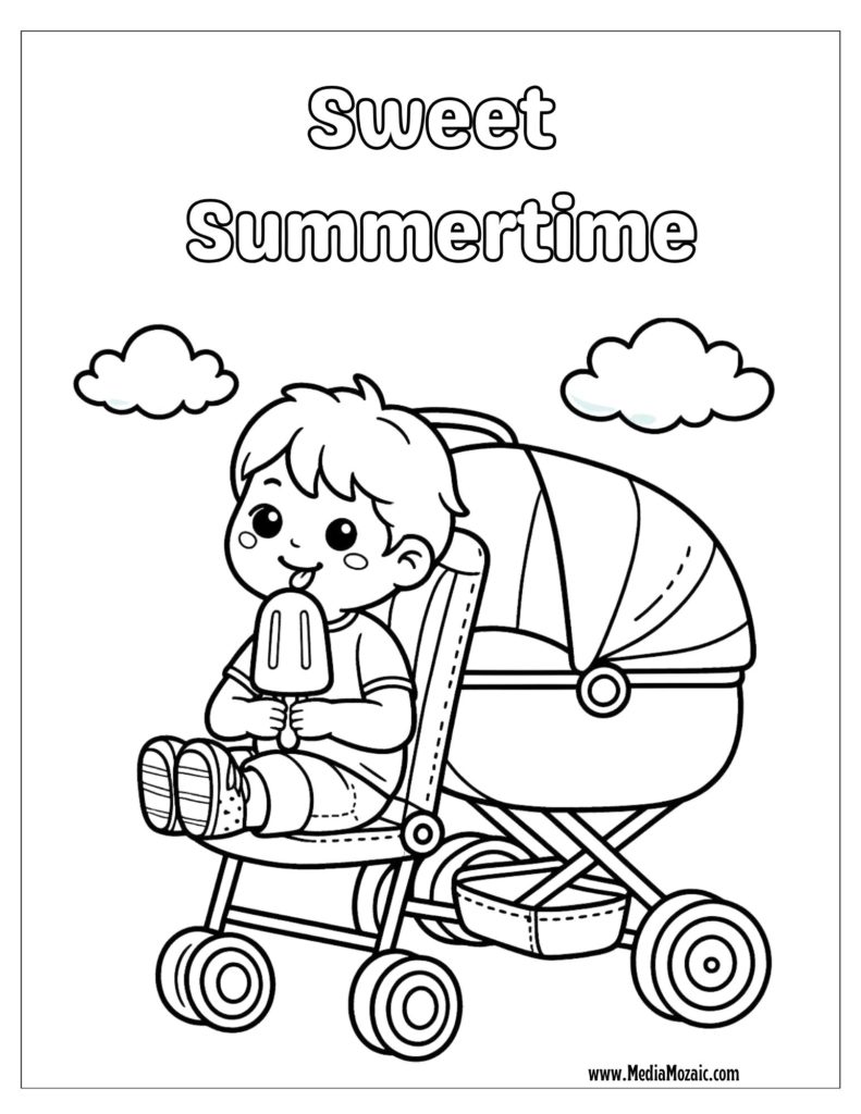 ice cream coloring pages, popsicle coloring pages, summer colouring sheets, free printable coloring pages