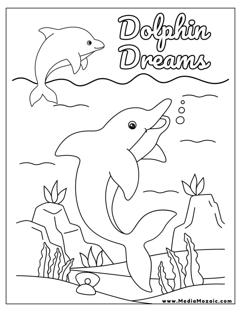 dolphin coloring page, sea animals coloring pages, ocean coloring page, summer coloring page, free printable ocean coloring pages, under the sea coloring pages free