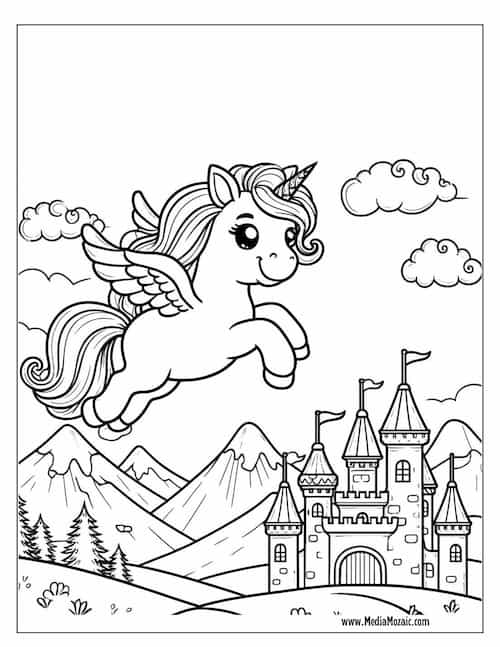 70 Unicorn Coloring Pages (Free Printable PDFs) 68 unicorn flying images for color, coloring images of cute animals ,free printable animal coloring pages, cute unicorn image to color, coloring pages for kids