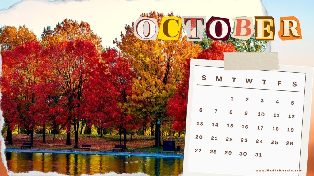 October wallpaper, October calendar wallpaper for desktop,fall desktop wallpaper