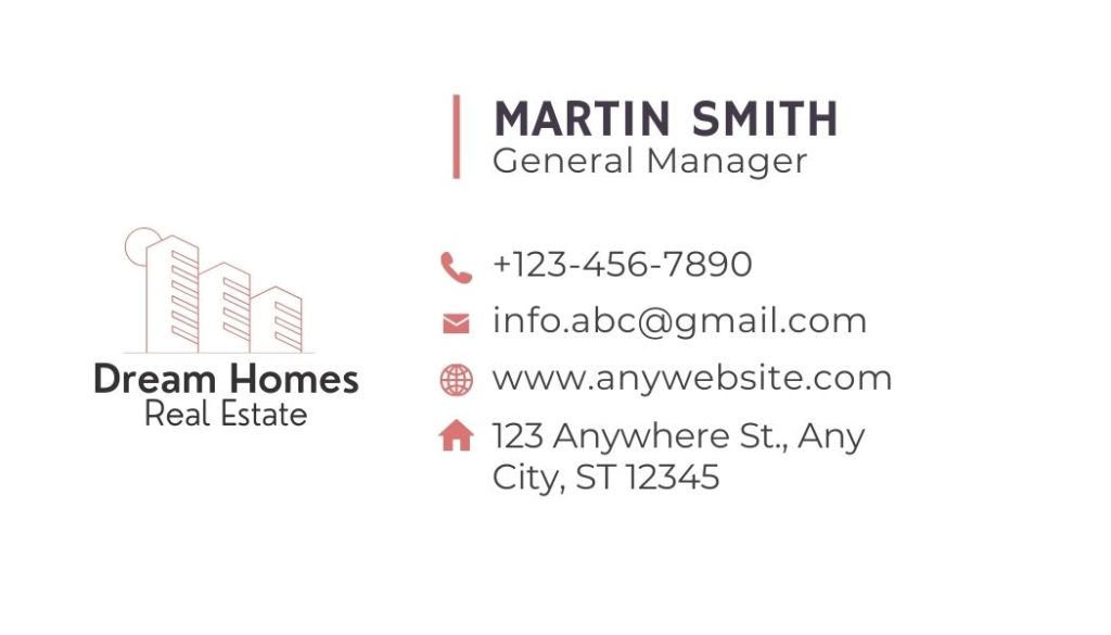 real estate business card template, best canva business card fonts, best fonts on Canva