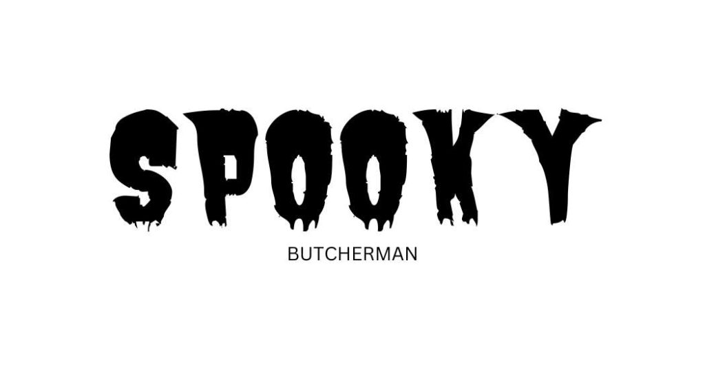 bold Halloween fonts in Canva, fonts halloween butcher man font, Canva Scary font