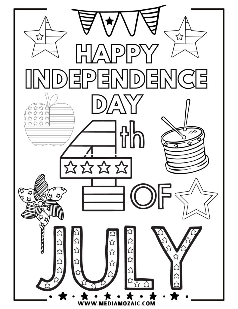 happy independence coloring pages, 4th of July coloring sheets, 