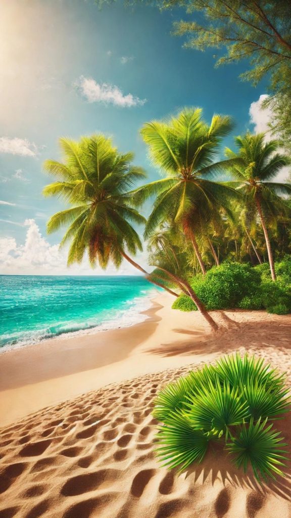 palm trees summer wallpaper, 