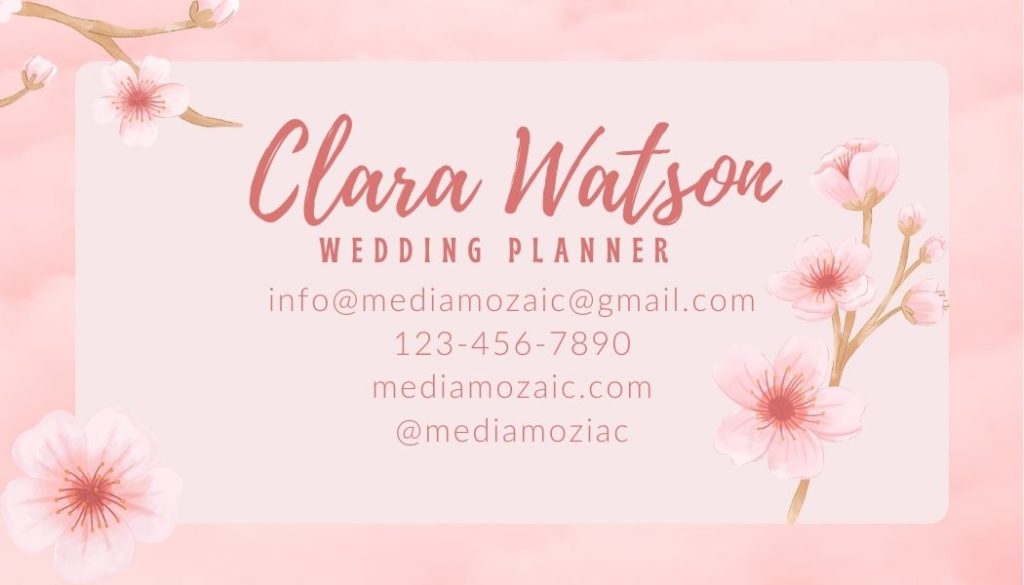 best canva font for business cards, best canva fonts, best business card fonts, wedding planner business card template