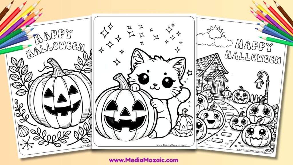 Jack O Lantern Coloring Pages 🎃(Free Printable PDF)