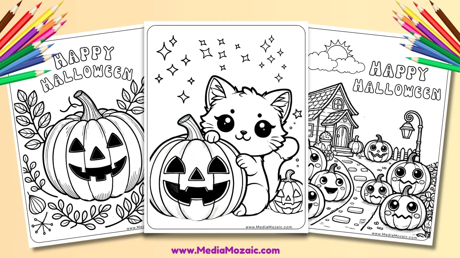 jack o lantern coloring pages, spooky halloween coloring pages