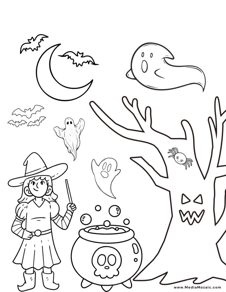 cute halloween coloring pages, cute halloween images to print, halloween coloring pages to print