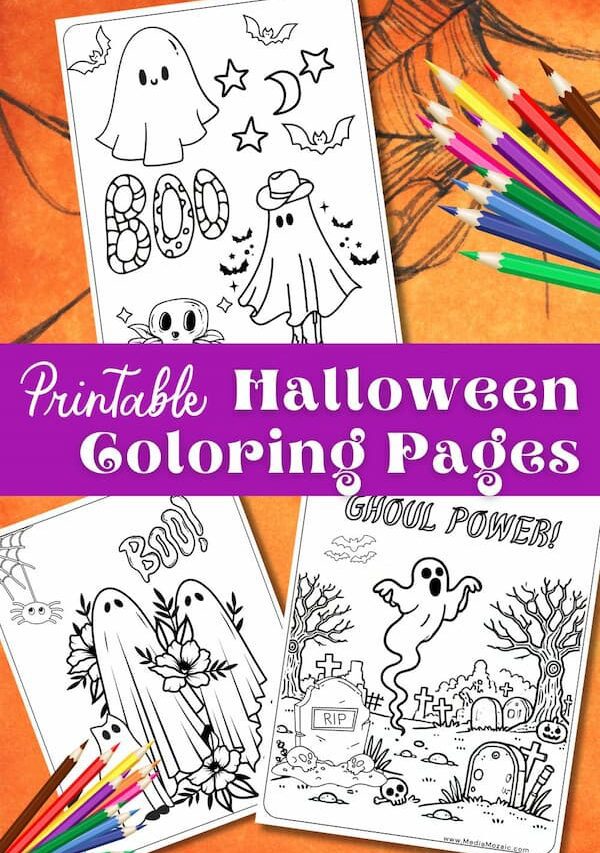 Free Printable Halloween Coloring Pages for Kids & Adults 3 free printable halloween coloring pages, free halloween printables