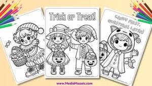 Trick or Treat Coloring Pages for Kids π¬ π2025 8 trick or treat coloring pages 2