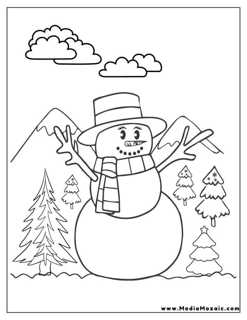 snowman coloring page, Christmas snowman colouring pages
Snowman coloring pages to download and print,Snowman and winter scene coloring pages,color snowman printable