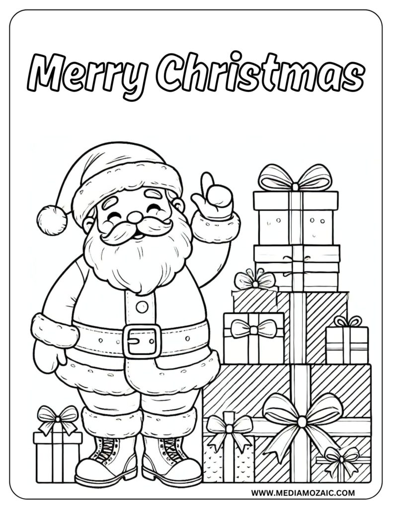 santa Coloring pages, Christmas coloring pages, Santa Claus coloring pages, Christmas santa coloring sheets free printable santa coloring pages, santa printable coloring pages