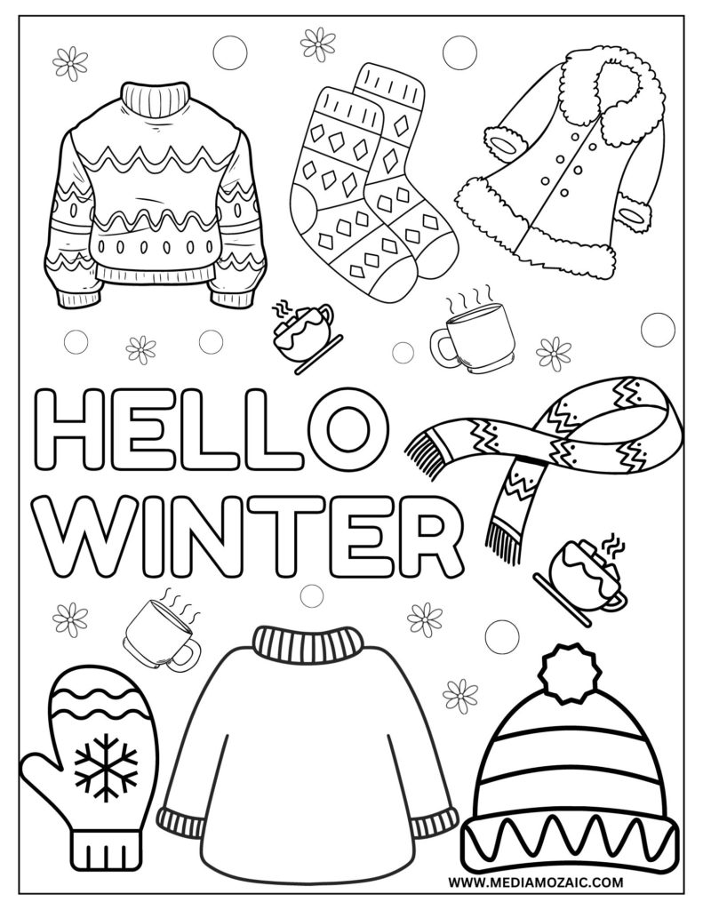 hello winter coloring pages, winter coloring sheets, winter 2025 coloring pages, winter images to color