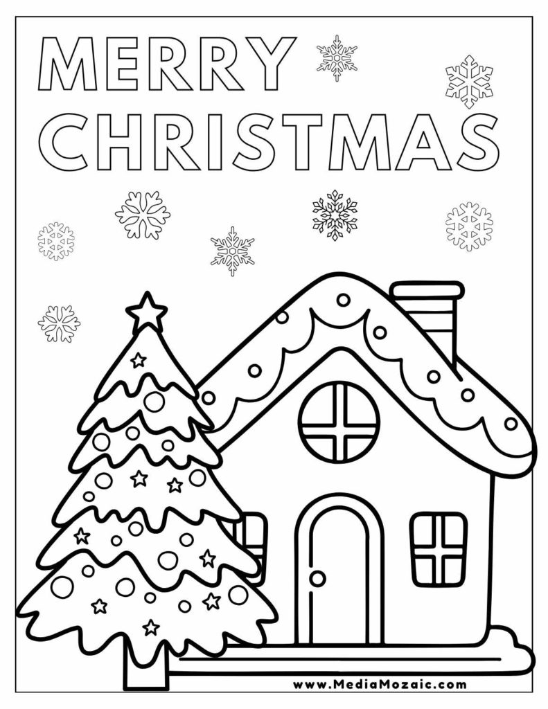 Merry Christmas coloring page, Christmas coloring images, Christmas tree coloring pages, winter coloring pages