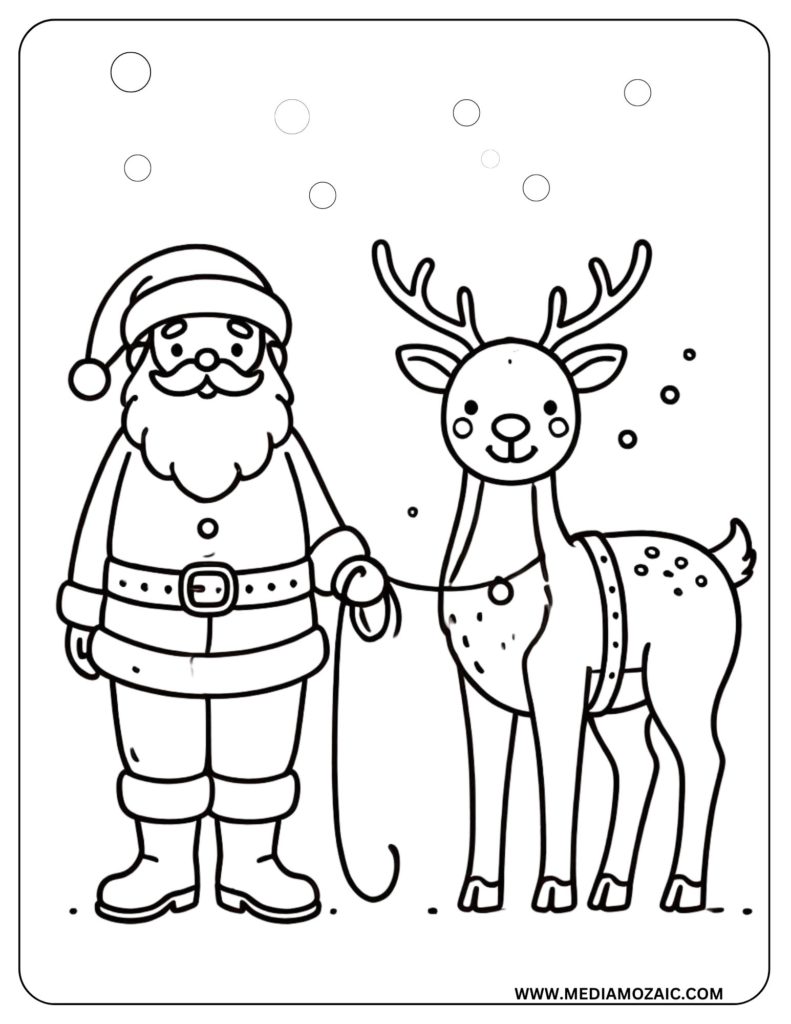 santa Coloring pages, Christmas coloring pages, Santa Claus coloring pages, Christmas santa coloring sheets, free printable santa coloring pages, santa printable coloring pages