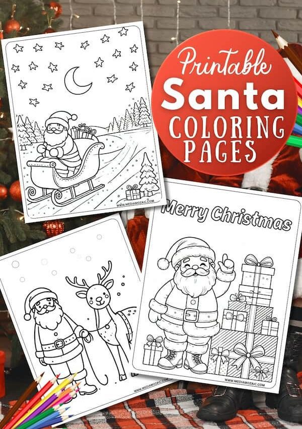 Free Printable Santa Coloring Pages ๐
๐ป | Christmas Coloring Pages 1 santa Coloring page, Christmas coloring page, santa printable coloring pages, Santa Claus coloring page,free printable santa coloring pages,