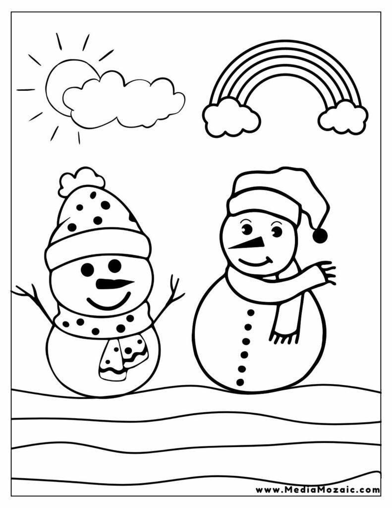 Snowman Coloring Sheets for Christmas, snowman coloring sheets, winter coloring pages