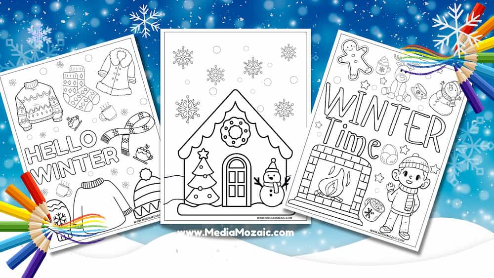 12 Free Printable Winter Coloring Pages for Kids & Adults 1 winter coloring pages, free printable winter coloring pages
