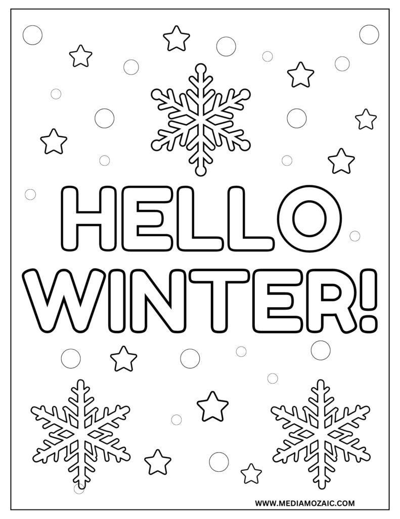 hello winter coloring pages, winter coloring sheets, best winter coloring sheets,free winter colouring pages