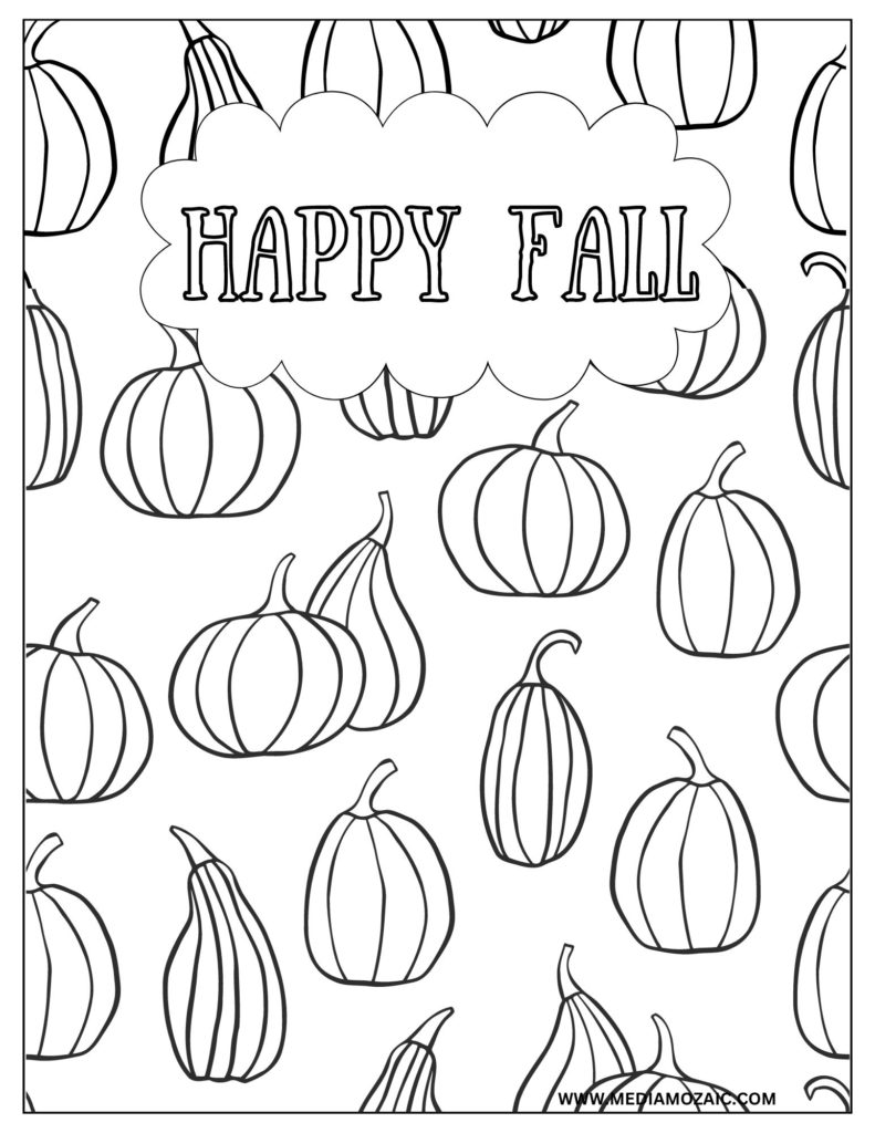 pumpkin coloring pages, fall coloring pages, autumn colouring pages printable