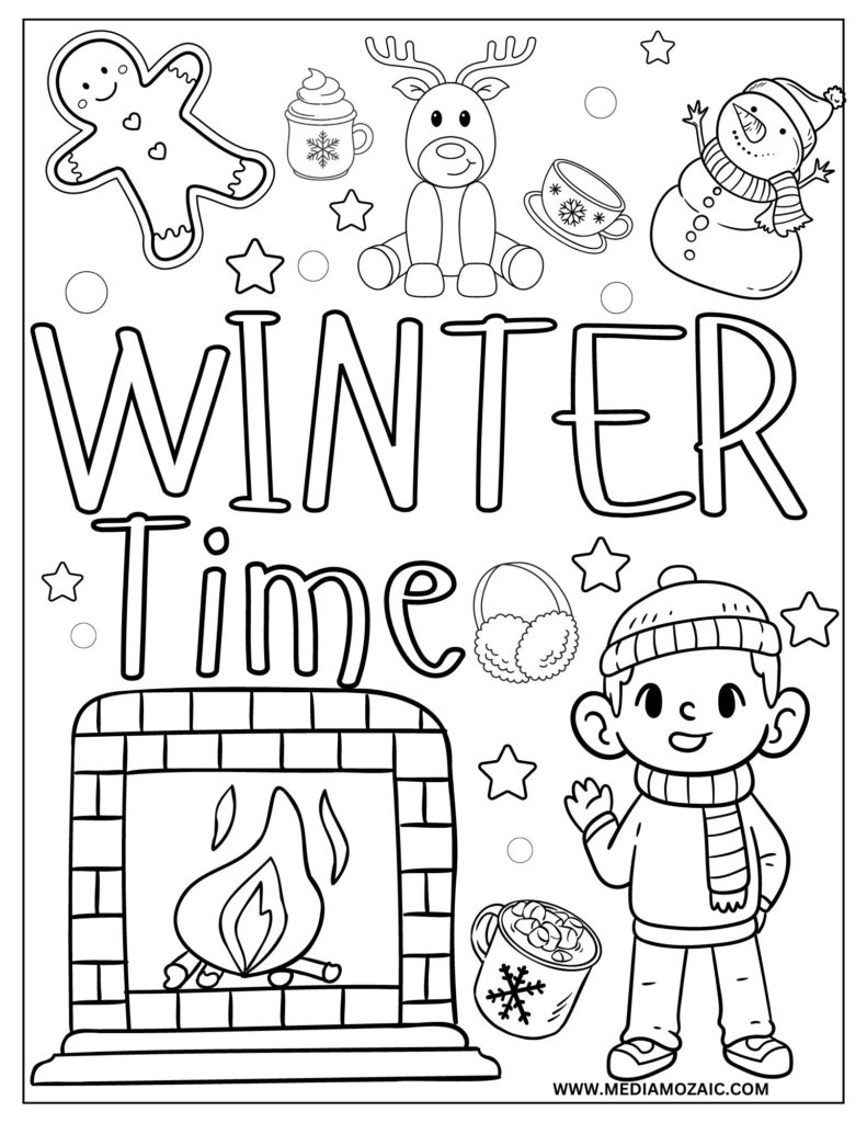 happy winters coloring sheets, winter Time coloring pages, winter fun, winter season,free winter colouring pages,snowflake coloring page pdf