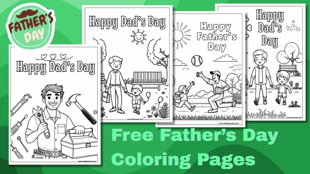 fathers day coloring sheets, fathers day images to color