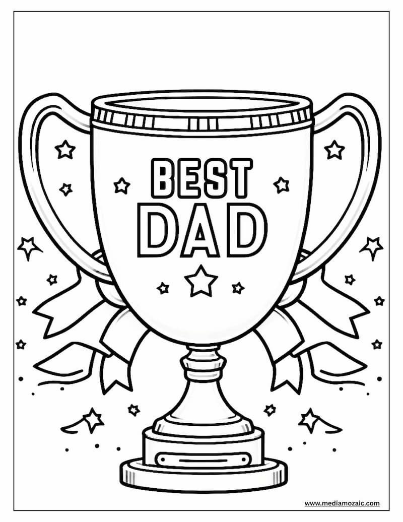 10 Free Fathers Day Coloring Pages (PDF Printables) - Media Mozaic