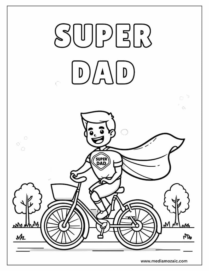 10 Free Fathers Day Coloring Pages (PDF Printables) - Media Mozaic