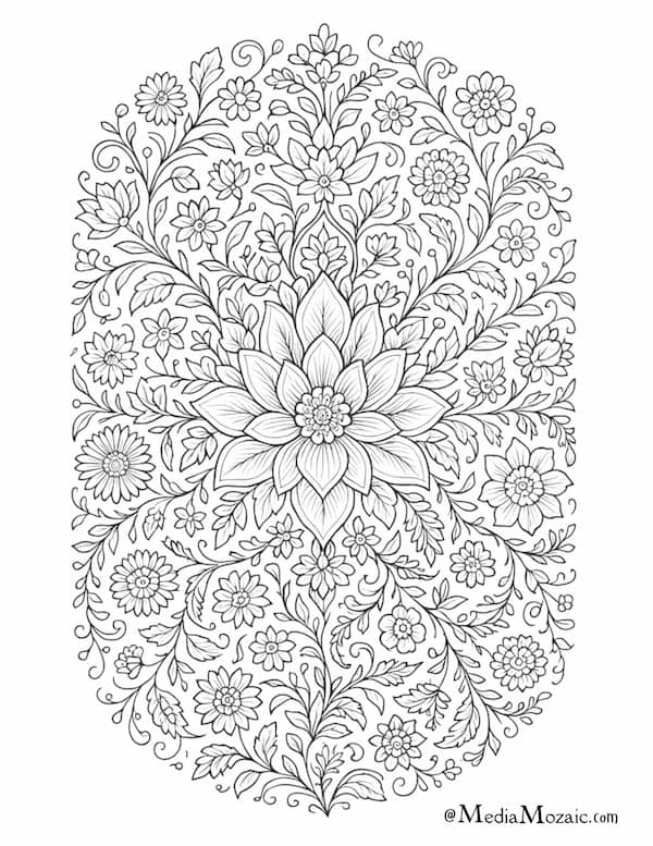 25+ Free Printable Mandala Coloring Pages to Relax and Unwind (PDF Download) 20 floral mandalas coloring pages
, nature inspired mandala coloring pages