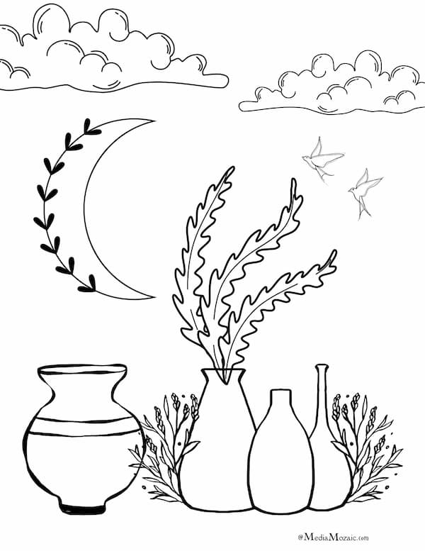 12 Free Printable Boho Coloring Pages 2 Boho coloring page,
Free printable boho art,
Moon and vases line art,
Boho decor coloring sheet