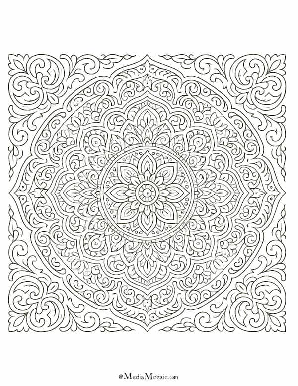 25+ Free Printable Mandala Coloring Pages to Relax and Unwind (PDF Download) 13 free zen mandala artwork,
decorative Indian-style mandala, moghul art mandala,printable mandala coloring pages,printable nature mandala